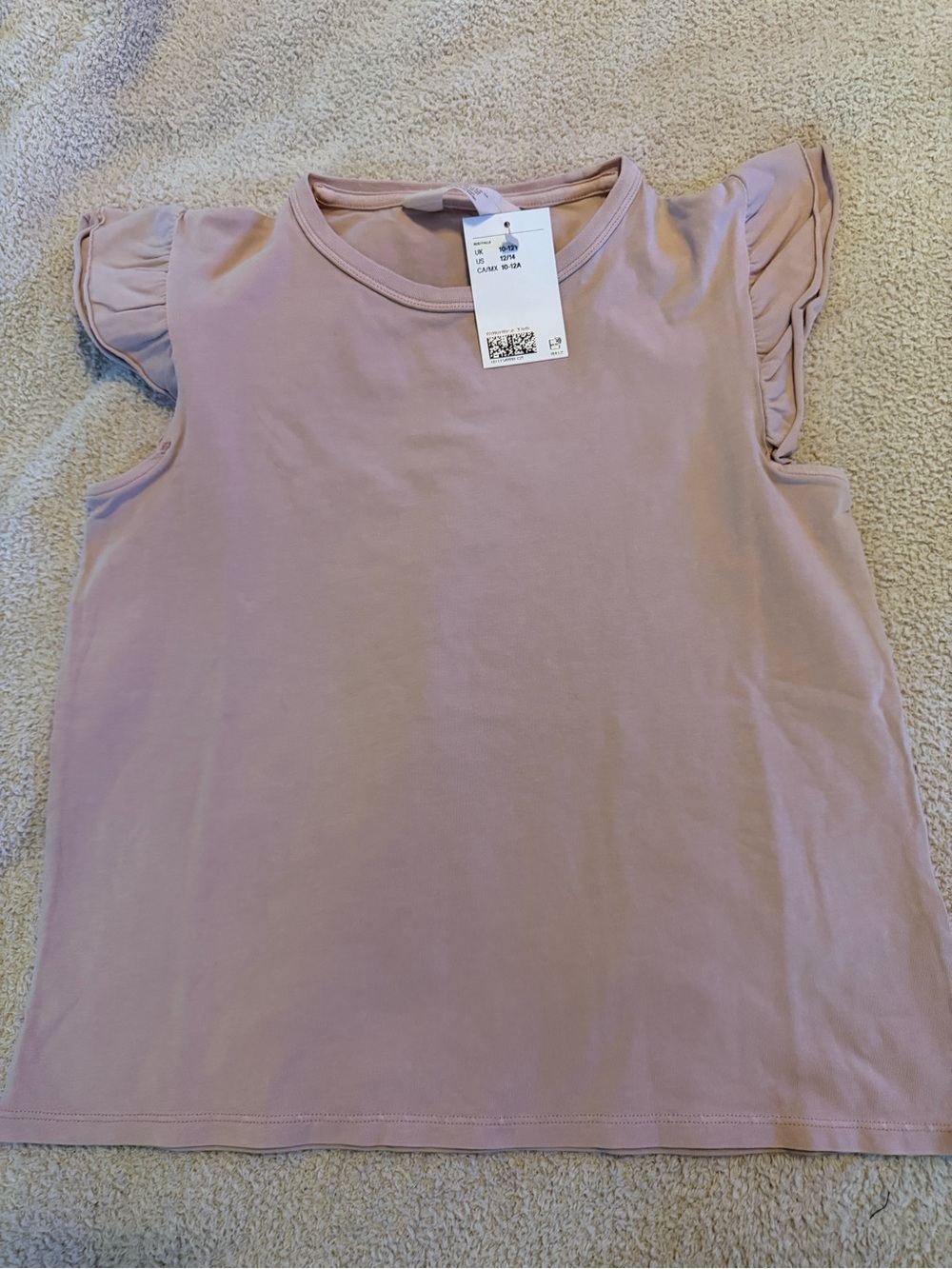 H&M Girls' Flutter Sleeve Tank Top - Mauve Pink